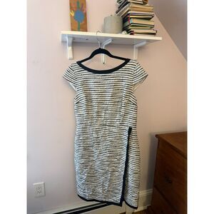 Ann Taylor NWT dress Sz 12 striped tweed texture